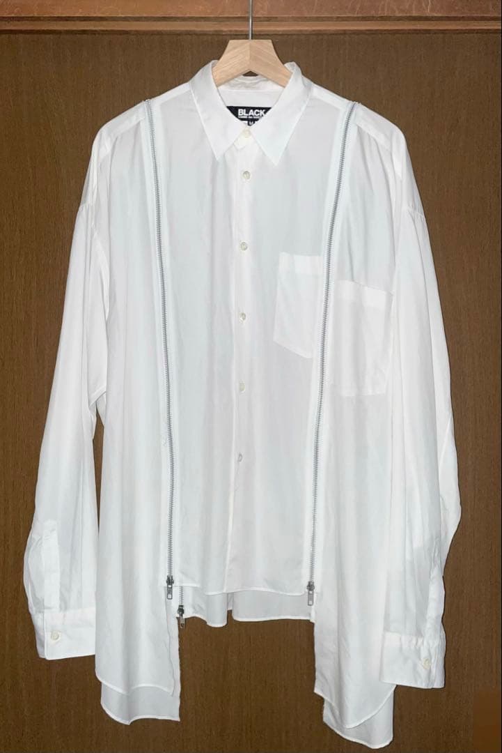 BLACK COMME des GARÇONS 24AW ジップブロードシャツ