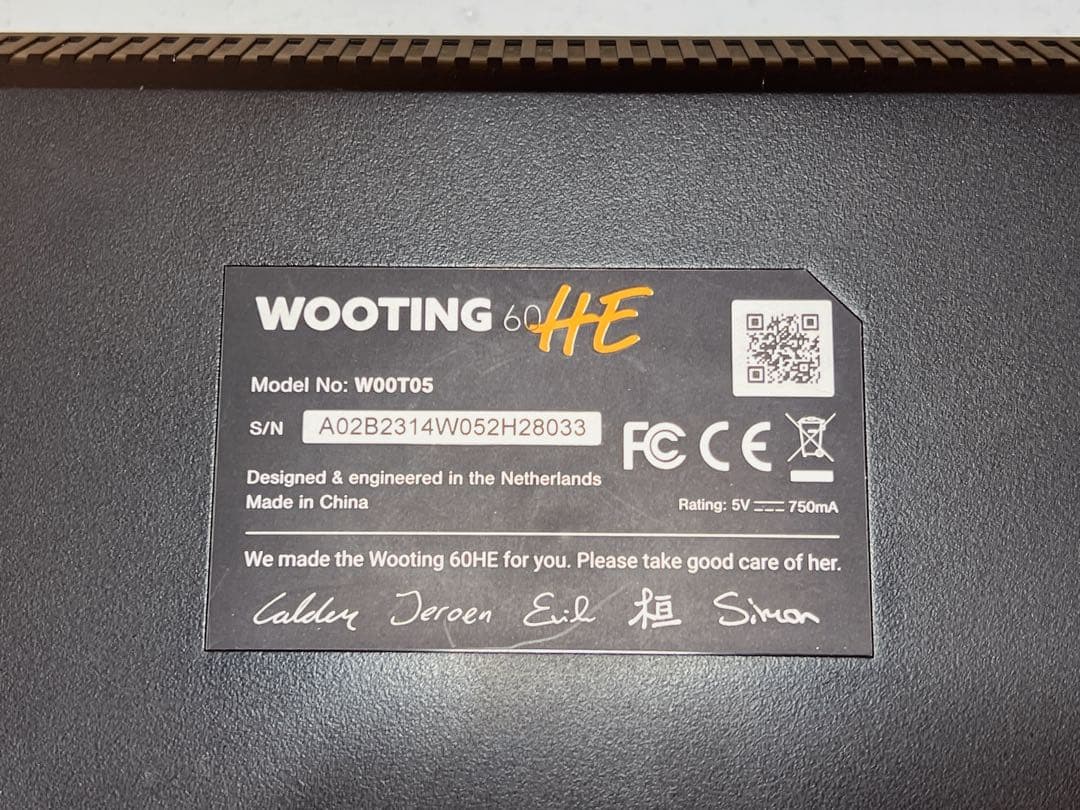 Wooting 60he W00T05 本体 （ジャンク品）