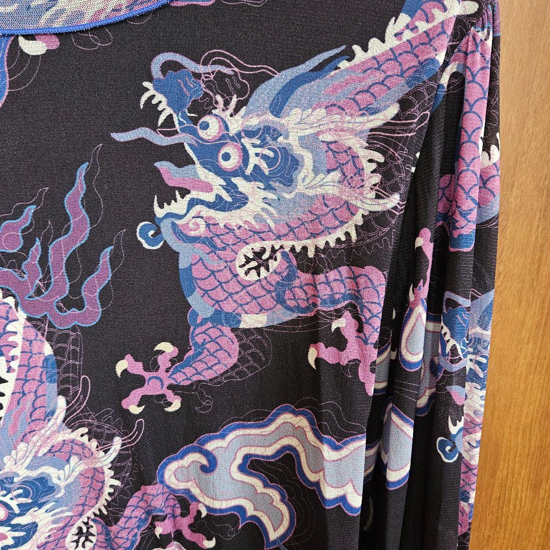 ヴィヴィアンタム　ドラゴン柄 長袖ブラウス　38
