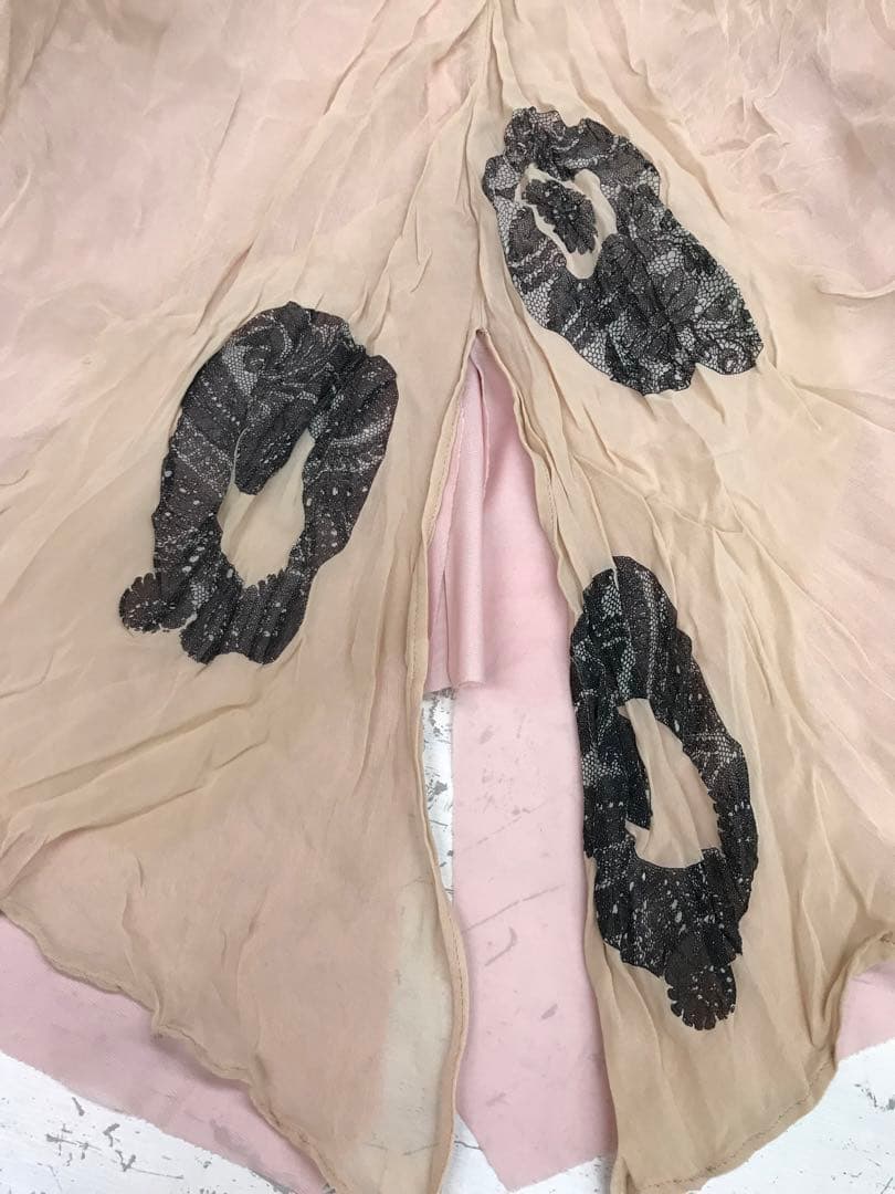 Y2Kアーカイブ古着 SHARE SPIRIT レースグラフィックシルクスカート