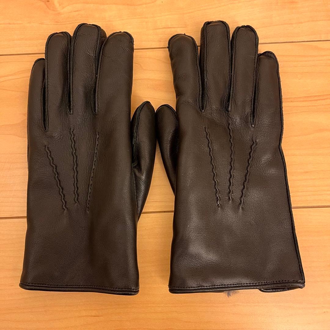 【極美品】DENTS ヘアシープグローブ ラビットファーライニング15-1590