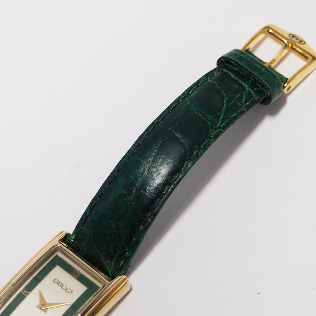 グッチ GUCCI スクエア 革ベルト レディース 腕時計 ゴールド C847