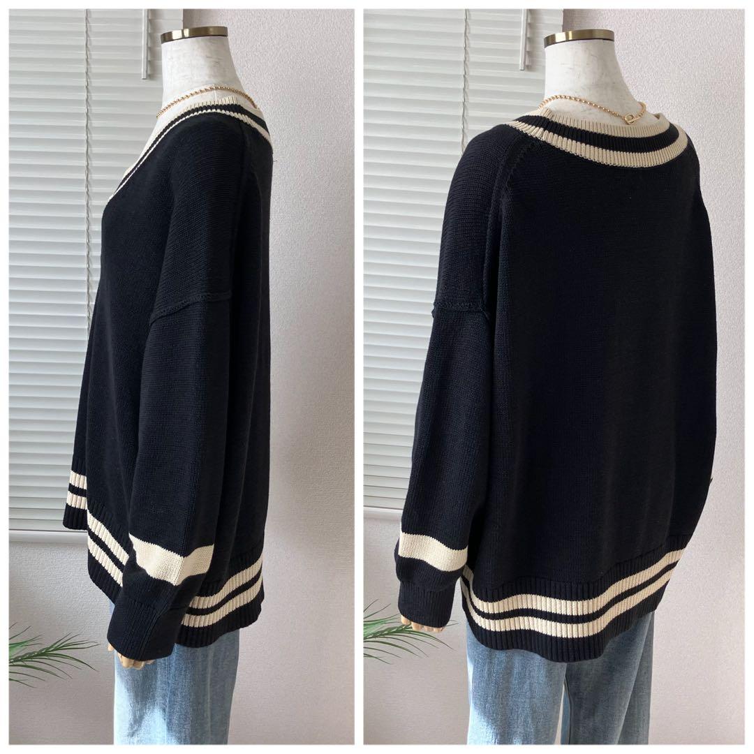 【新品】【2024SS】L'ESSAGラインVネックプルオーバー ニット