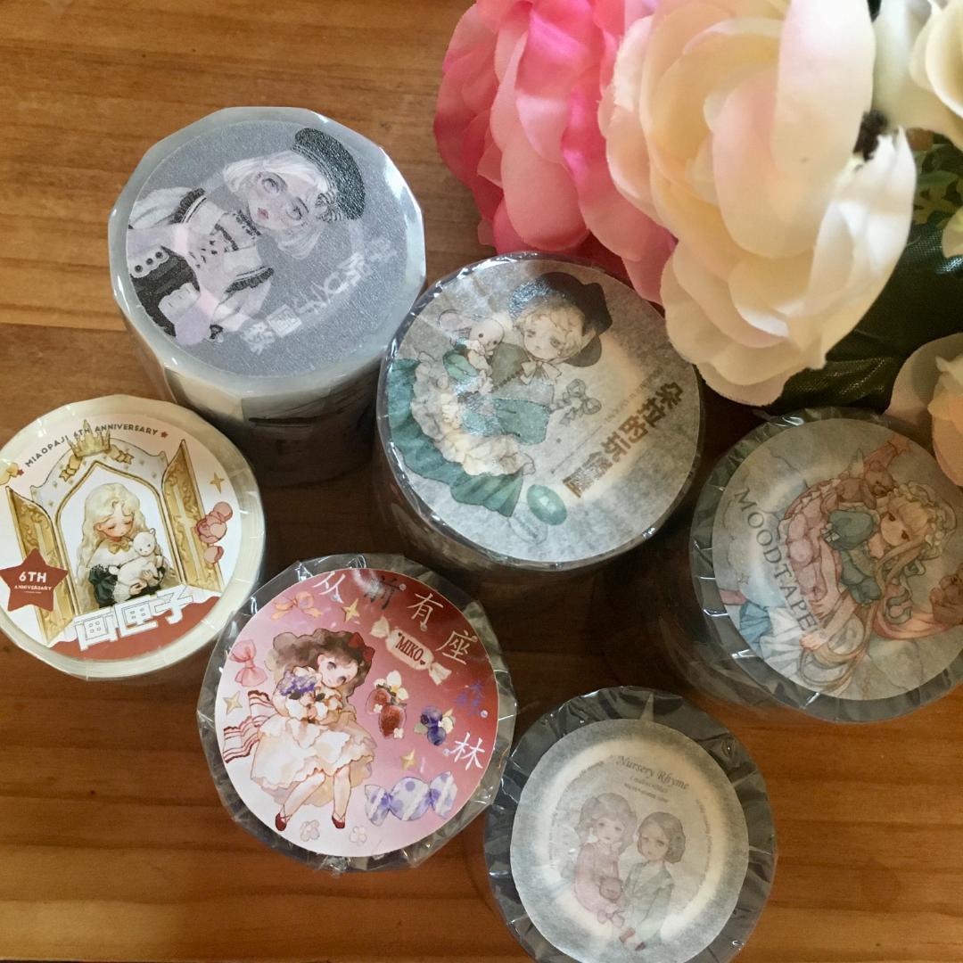 【早い者勝ち】超人気 少女海外マステ6巻セット ビンテージレトロガール