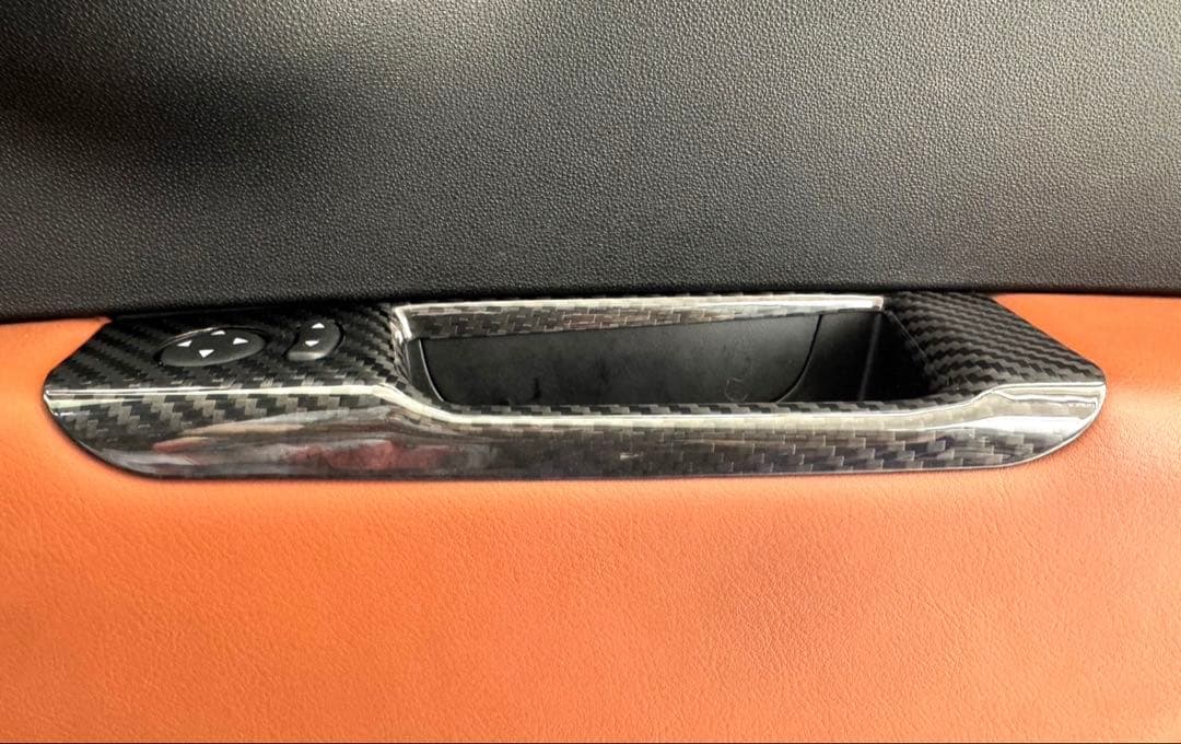 アバルト 右ハンドル 595 659 カーボン ドアコンソール スイッチカバー