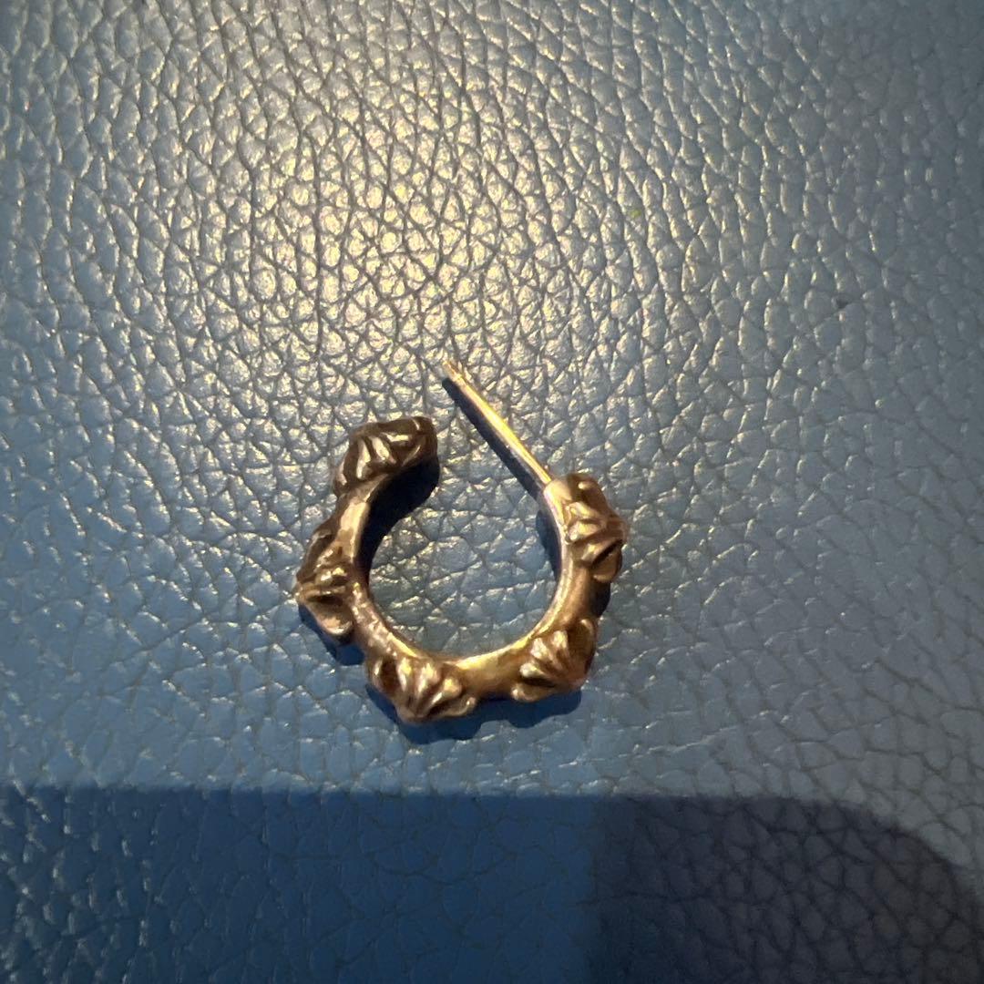 クロムハーツ クロスバンド フープ ピアス シルバー SV925 片耳キャッチ無