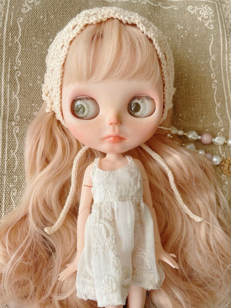 【週末セール】カスタムアイシードール (本体のみ)ピンクプラチナ　ロングウェーブ