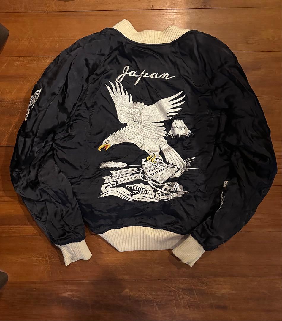 Pherrow’s 匠 スカジャン/L/兜×鷹×龍/BLK