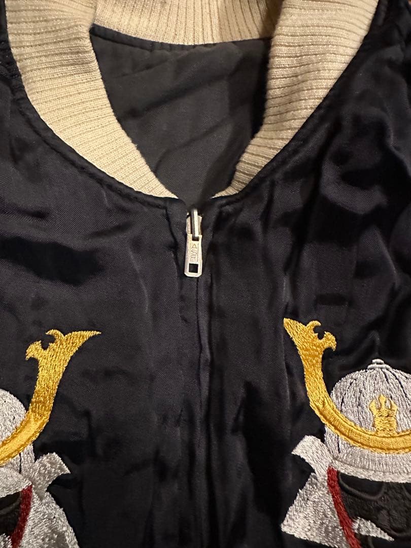 Pherrow’s 匠 スカジャン/L/兜×鷹×龍/BLK