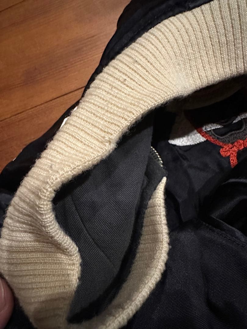 Pherrow’s 匠 スカジャン/L/兜×鷹×龍/BLK