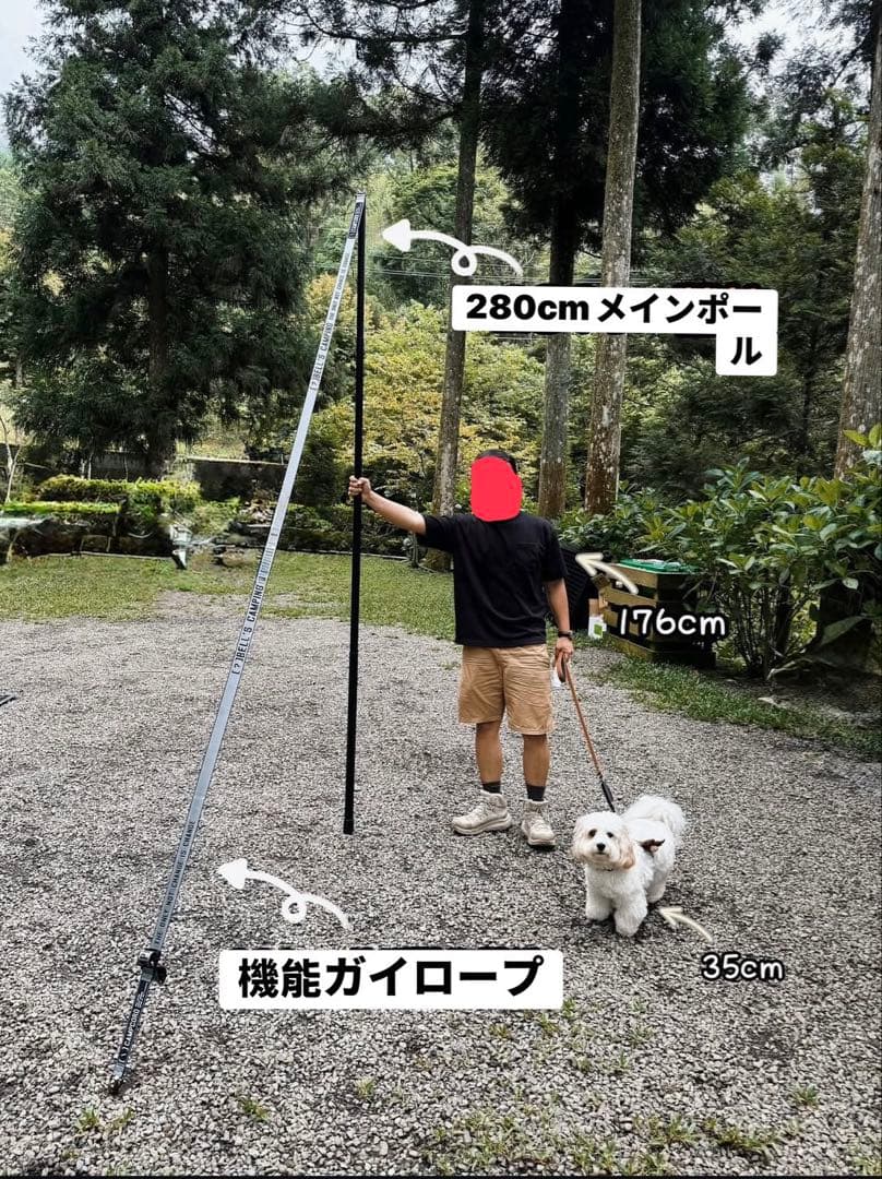 CAMPCORD 機能ガイロープ　台湾ガレージ　アーミーグリーン　４本2セット