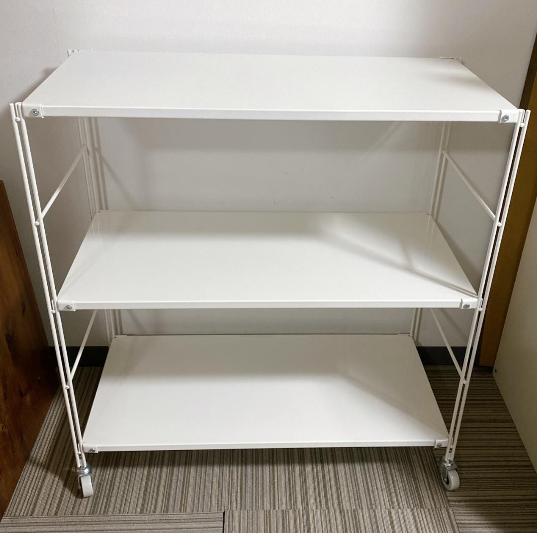 無印良品 スチールユニットシェルフ スチールラック 3段 キャスター付き