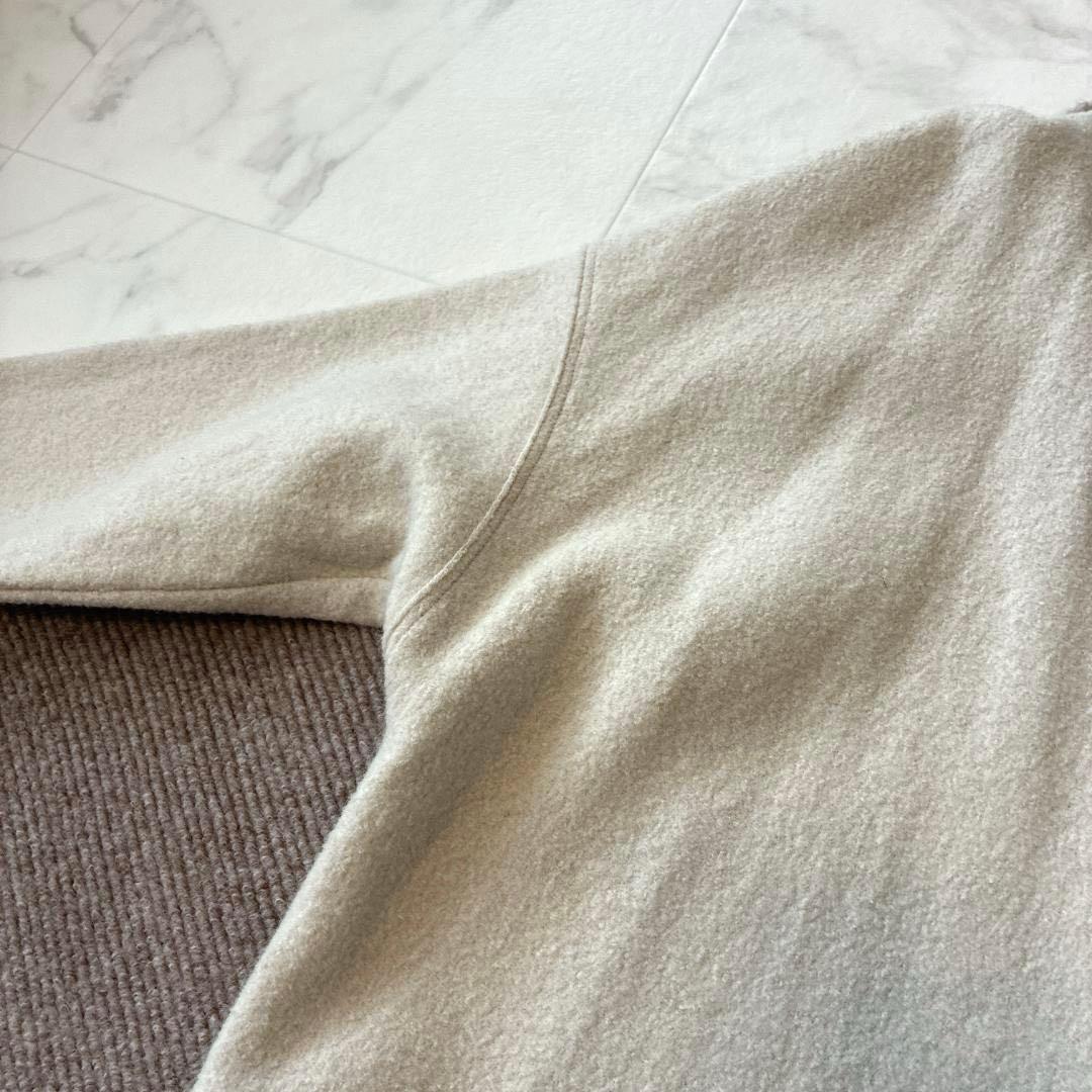 23区 ウール コンプレストパイル コーディガン M ベージュ ノーカラー