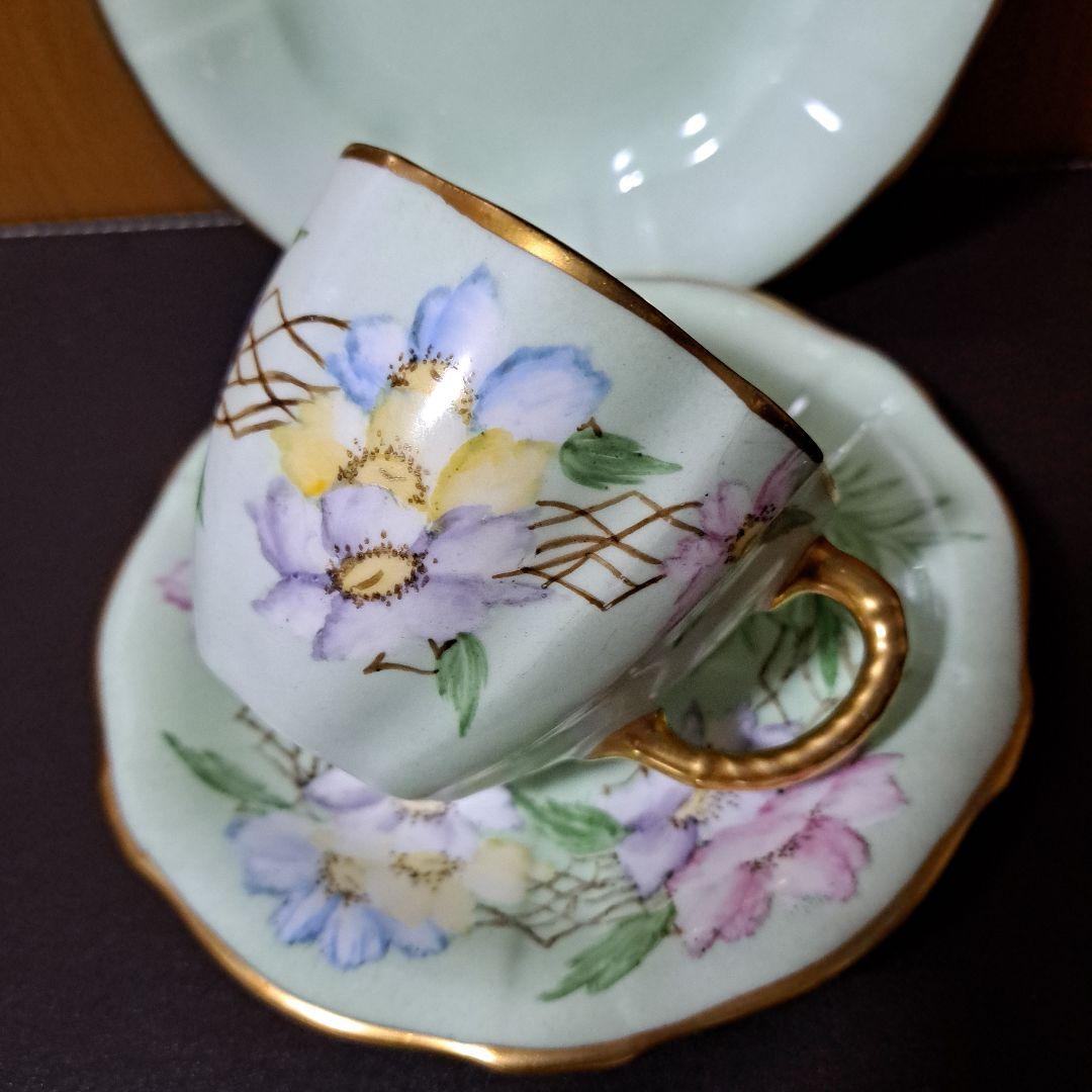 アンティーク　ロイヤルウースター ハンドペイント　トリオセット