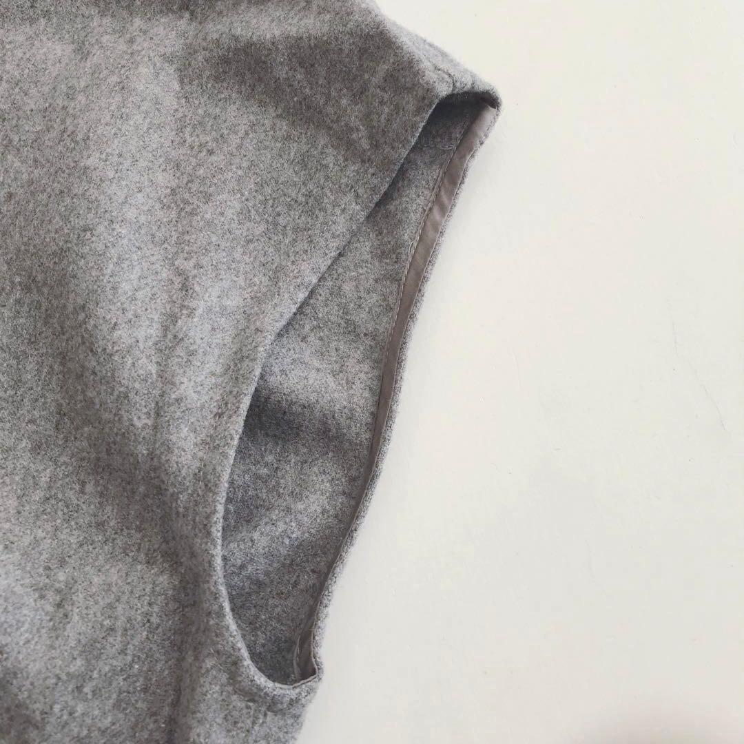 美品　ルグラジック ウールフランネル スキッパー ワンピース