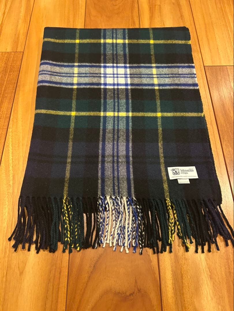 Johnstons of Elgin カシミヤストール タータンチェック