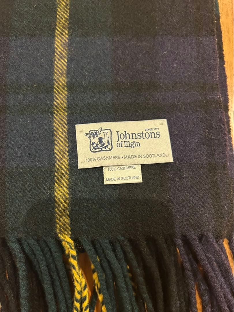 Johnstons of Elgin カシミヤストール タータンチェック