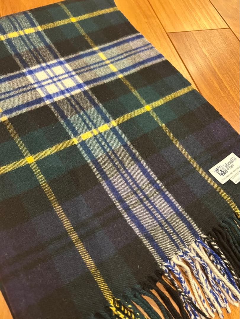 Johnstons of Elgin カシミヤストール タータンチェック