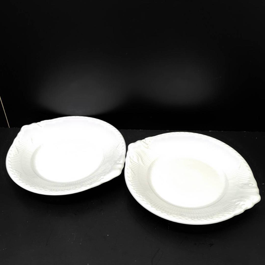 ロイヤルコペンハーゲン ホワイトフルーテッド プレート 2枚 MH206