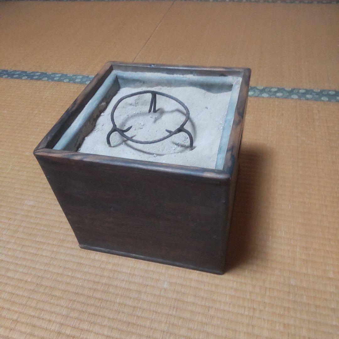 ヒ*ロ様 木製火鉢　レトロ　アンティーク　古民具　角火鉢　手あぶり火鉢　箱火鉢