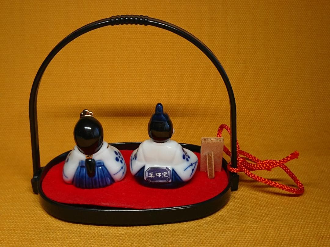 人形　ひな人形　 ひな祭り　陶器　置物　インテリア　工芸品　美術品　B106