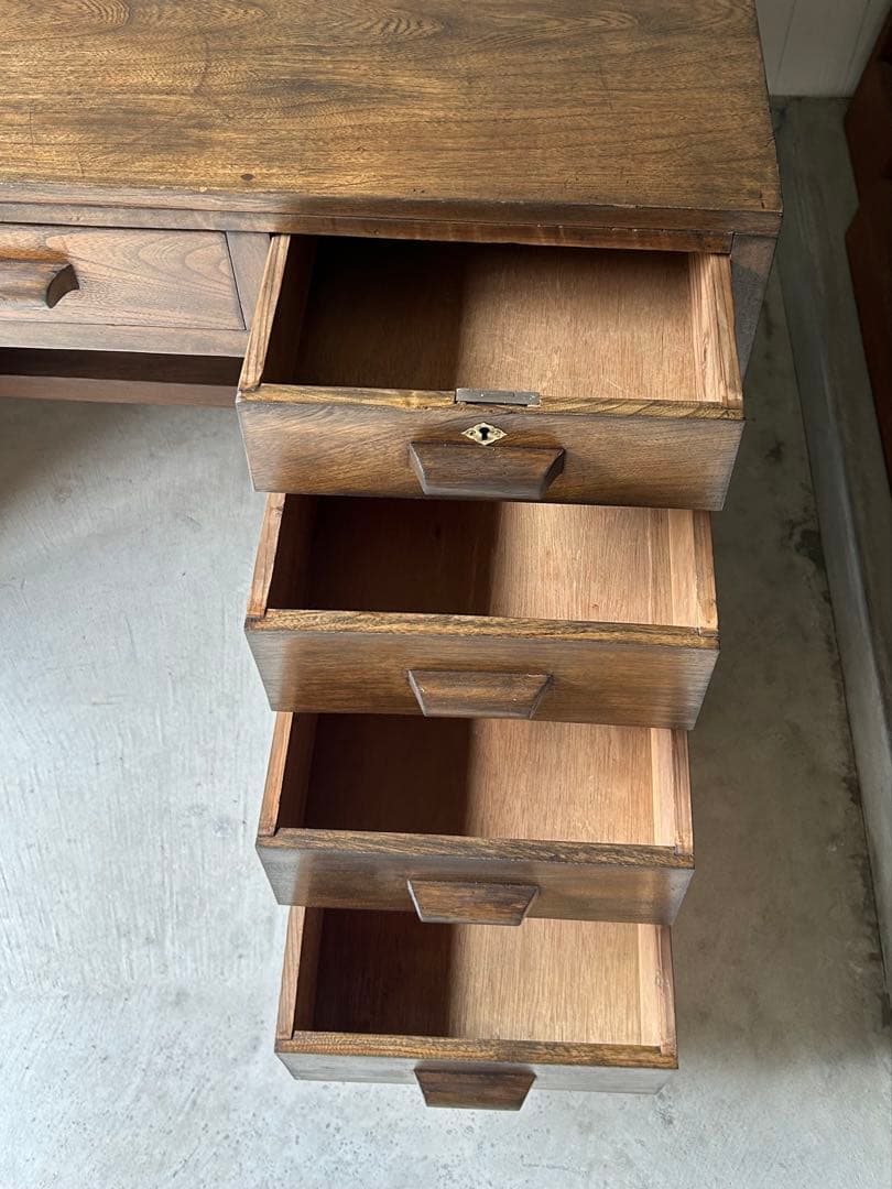 アンティーク　日本製　家具　机　デスク　レストア済み