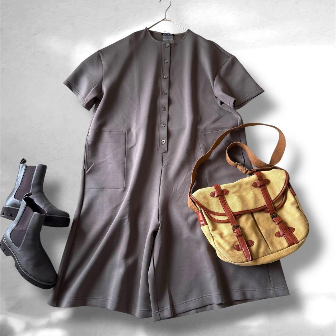 mizuiroind ミズイロインド クルーネックオールインワン　グレー