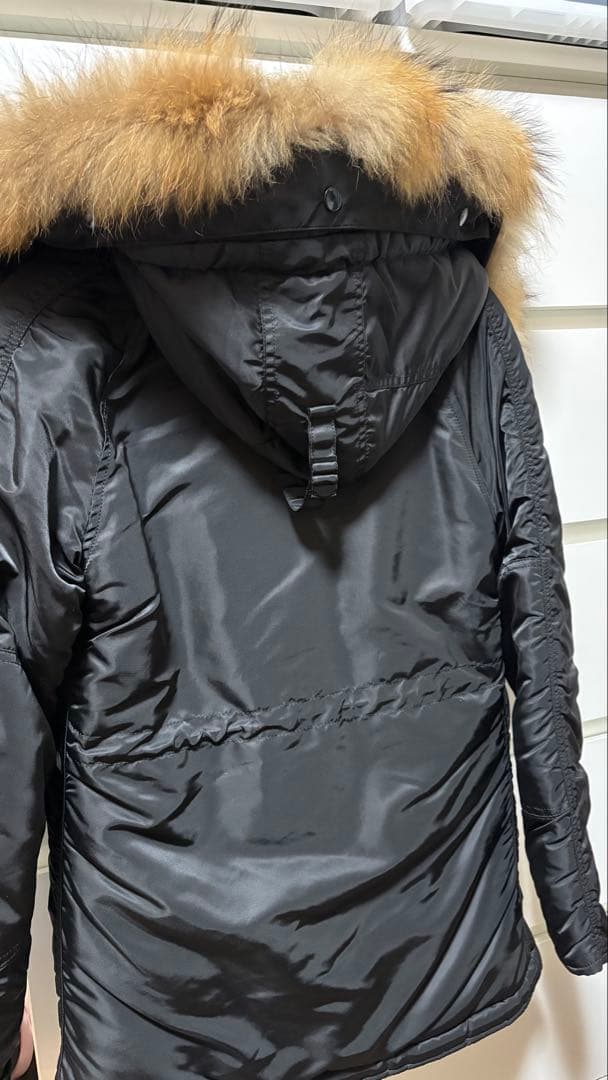 ALPHA アルファ N3B ボリュームファー ミリタリーコートブラック M