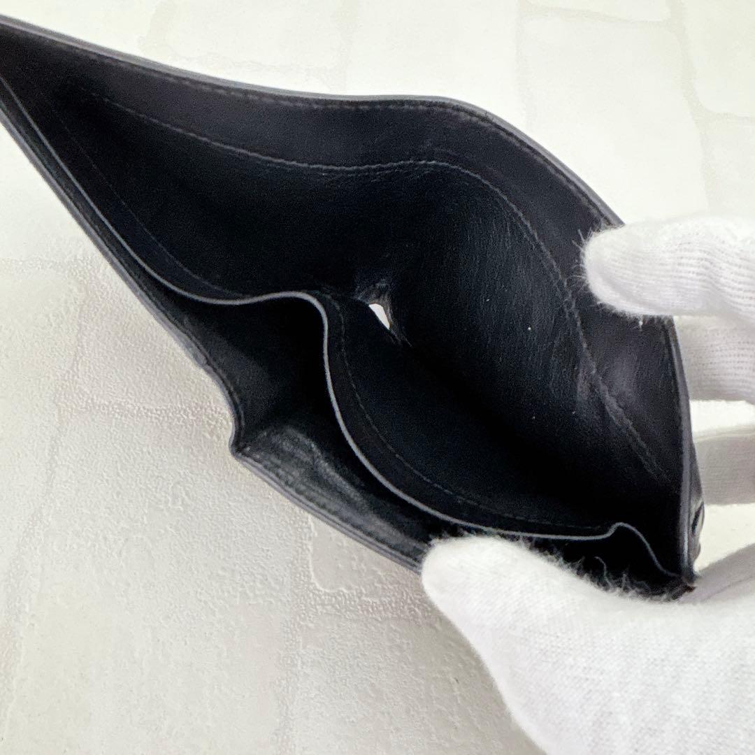 人気✨ボッテガヴェネタ 二つ折り 折財布 イントレチャート レザー ブラック