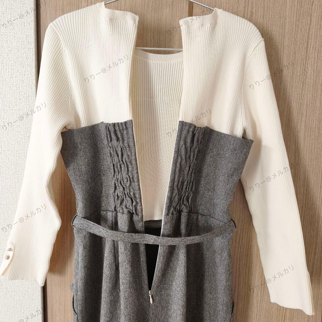 新品未使用・25AW現行・サイズ1　JUSGLITTY ベアドッキングワンピース