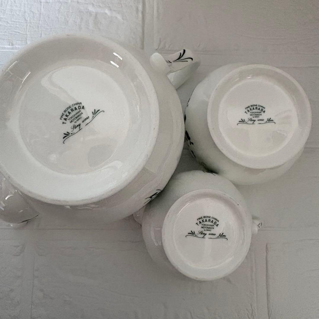 【横浜元町タカラダ】希少グリーンローズ　ティーポットセット