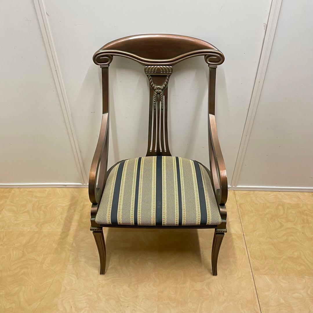 アンティーク調アームチェア② ダイニングチェア チェア 椅子 イス ロココ調