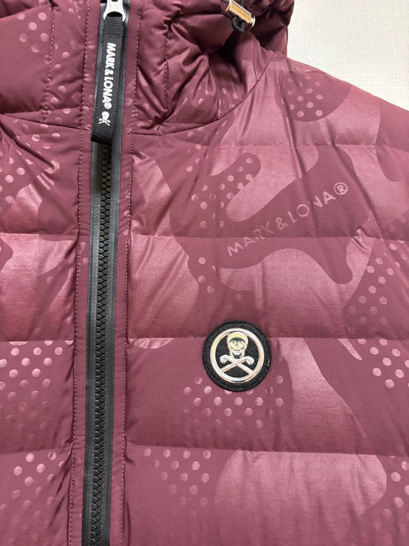 【美品】マークアンドロナ　ゴルフ　ダウンベスト44 エンジ　キムタク　木村拓哉