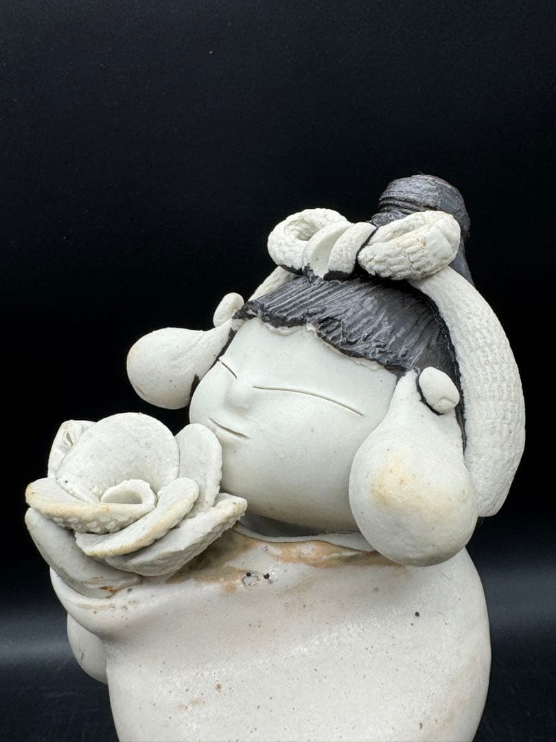 c512　砥部焼　森元青芳　念ずれば花ひらく