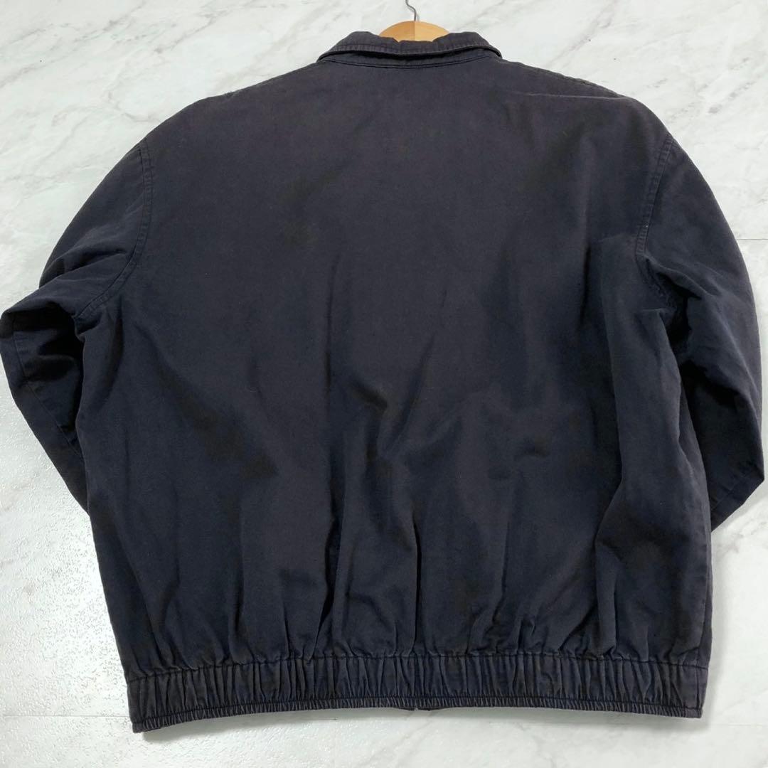【ナス紺】ポロ ラルフローレン スイングトップ チェック ハリントン 90s L
