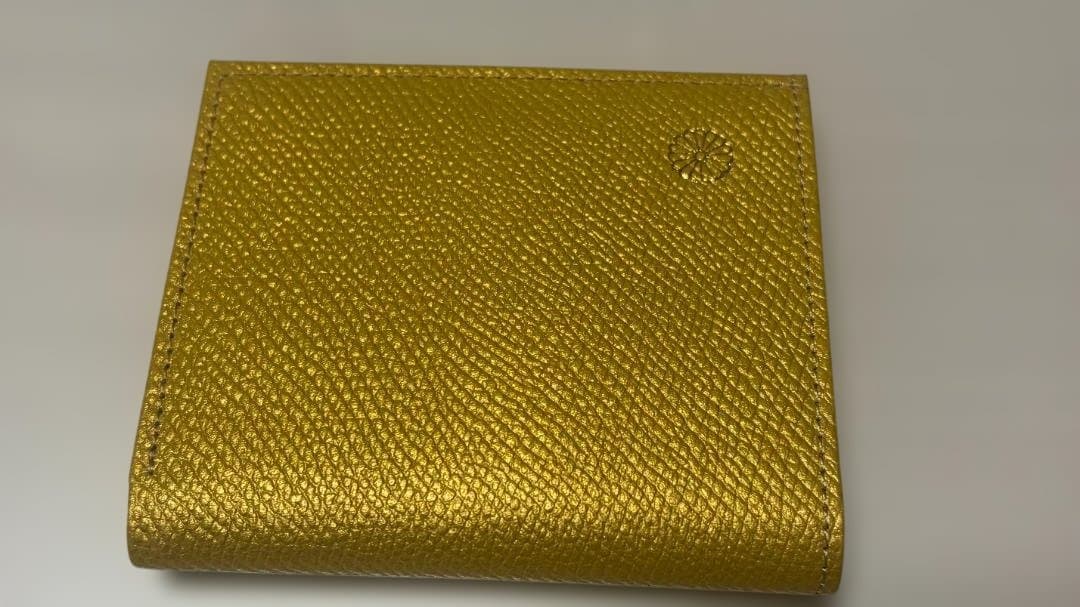 皇居二つ折り財布_がま口 イエローゴールド《新品未使用品》