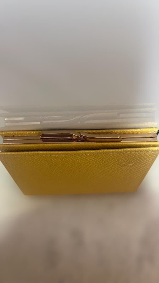 皇居二つ折り財布_がま口 イエローゴールド《新品未使用品》