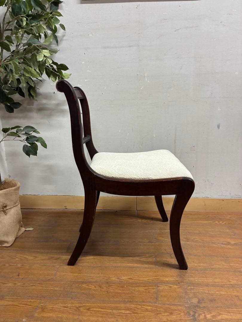 管429☆イギリス製☆アンティーク☆リラLyreバックチェア☆ダイニングチェア