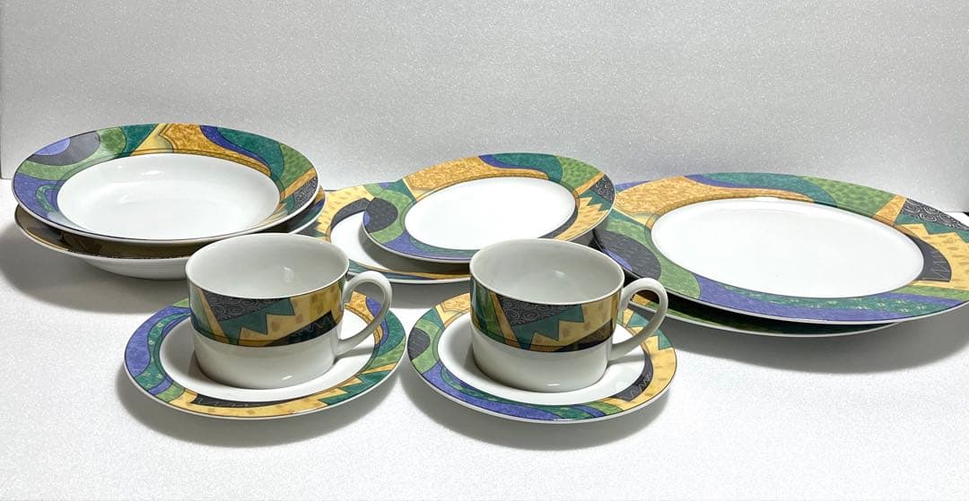 抽象模様 食器セット 陶器製