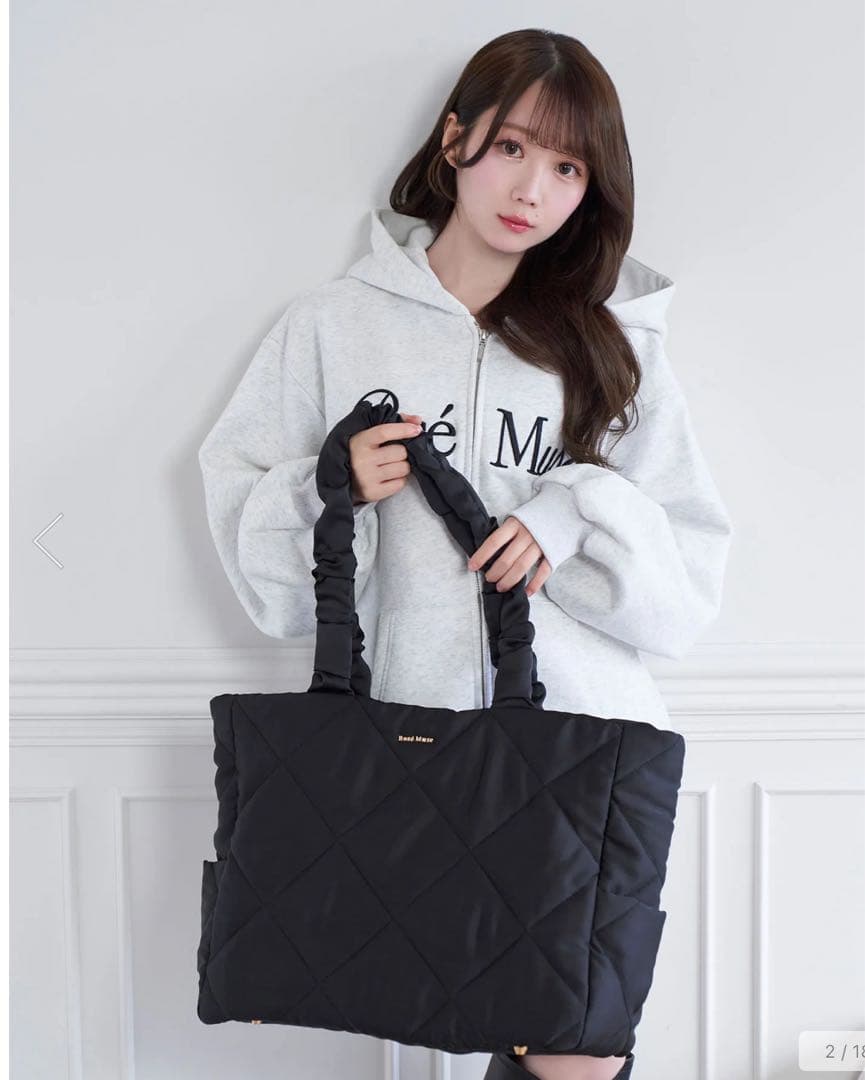 バッグ Rosemuse satin quilting big tote