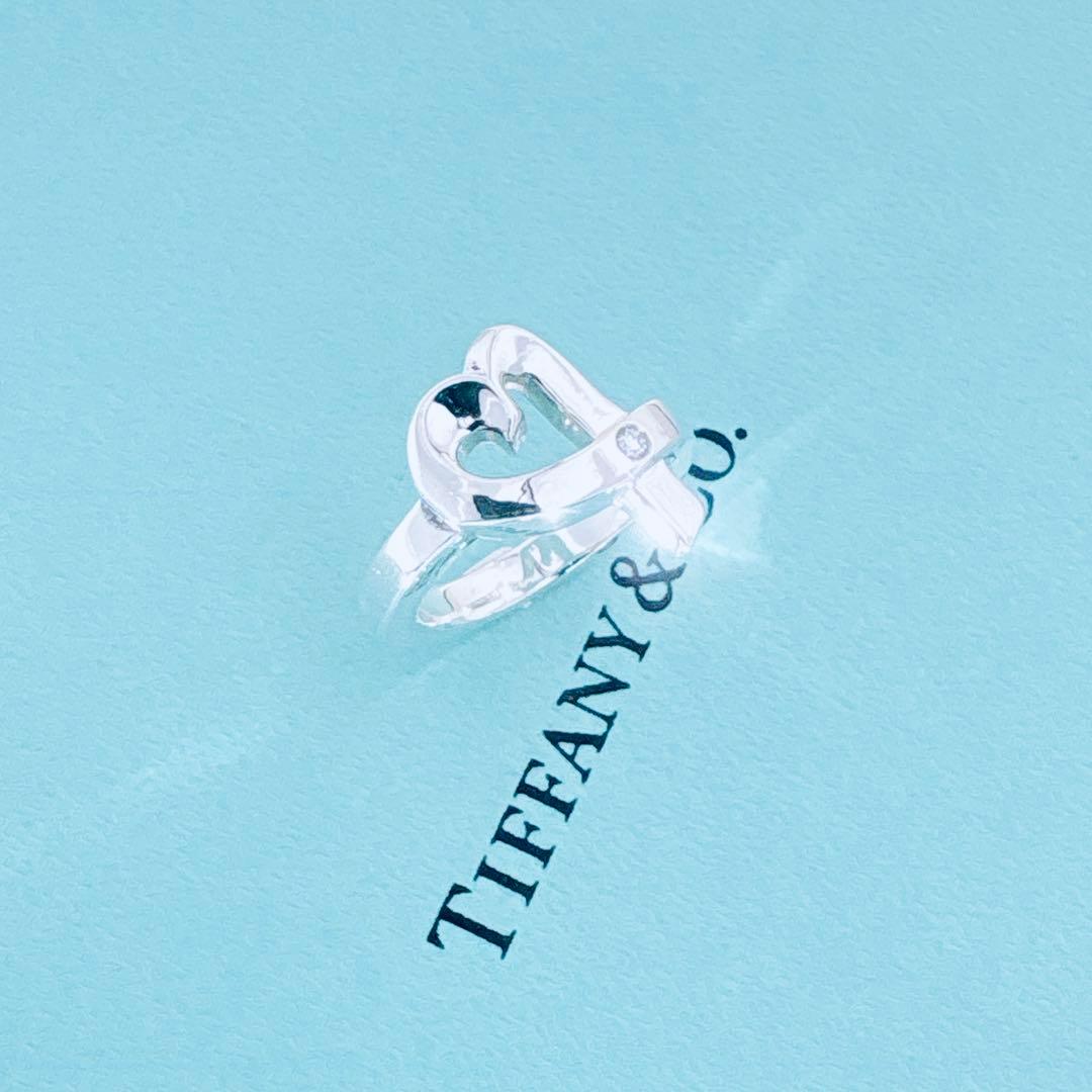 【光沢艶感仕上げ】ティファニー ラビングハート 1P ダイヤ リング 7号