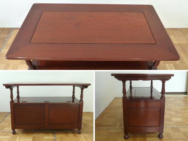 モンクスベンチ ベンチ テーブル 収納 兼用 3WAY 木製 2人掛け チェア