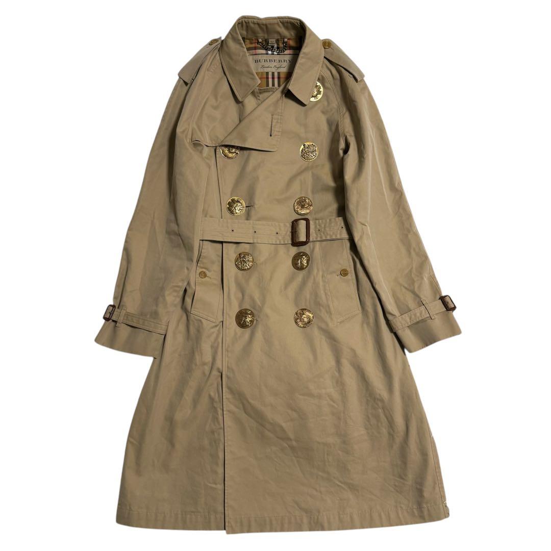 【美品 超希少】バーバリー BURBERRY トレンチコート XL 金ボタン