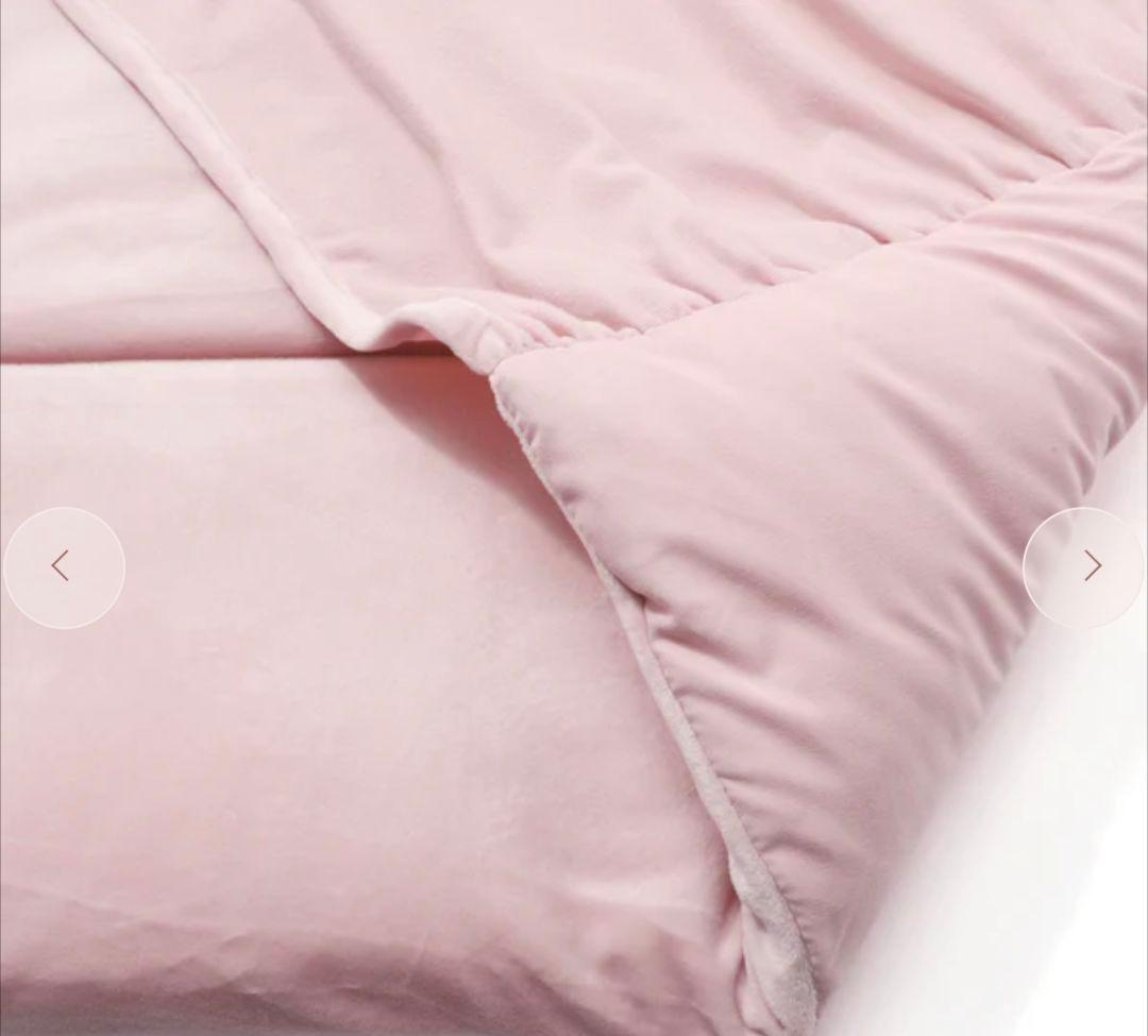 FRANCFRNC WARMYアルガンオイル加工 フリルベッドパット シングル