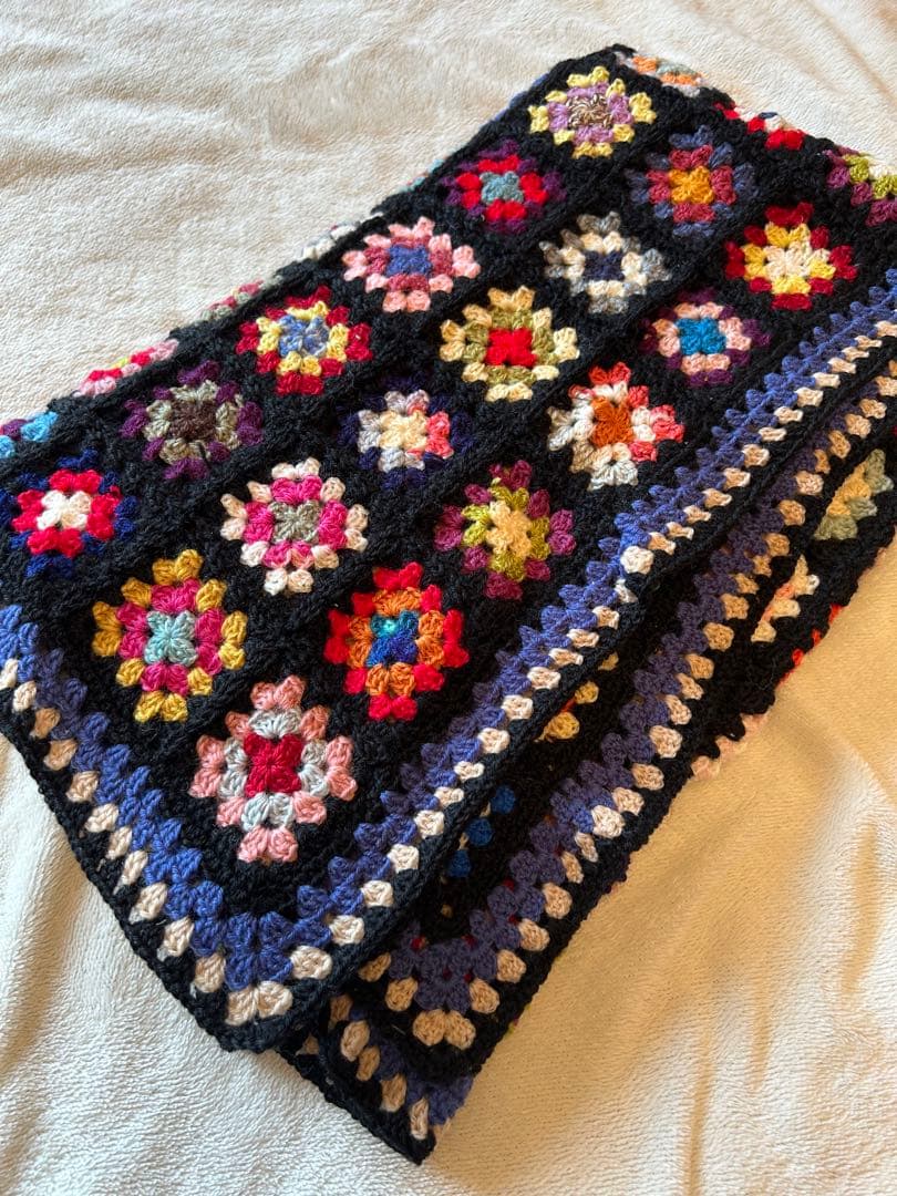 ハンドメイド　マルチカバー　ニット