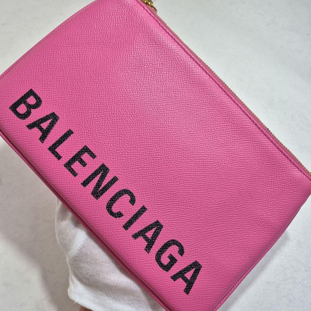 バレンシアガ ピンク クラッチバッグ ポーチ