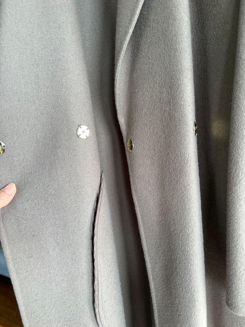 BEIGE, ロングコート＊　ウール100% キュプラ裏地