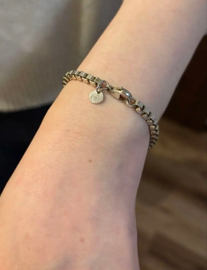 緊急セール‼️写真追加　ティファニー　ベネチアンリンクブレスレット　17cm 箱無