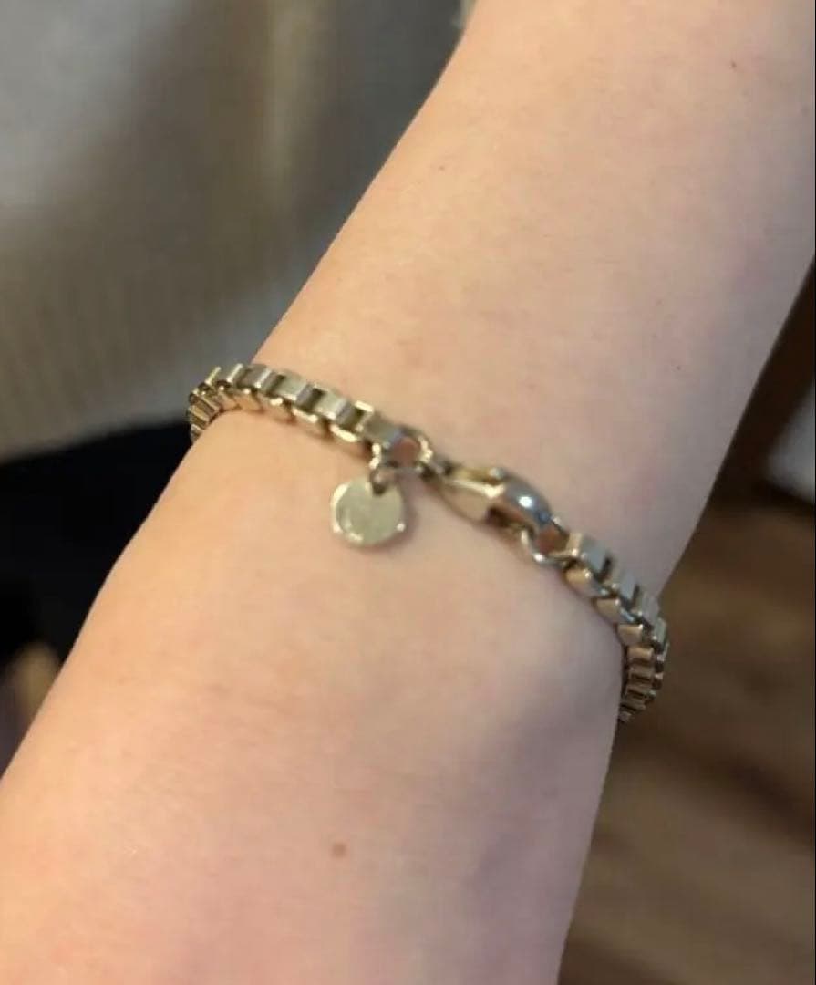 緊急セール‼️写真追加　ティファニー　ベネチアンリンクブレスレット　17cm 箱無