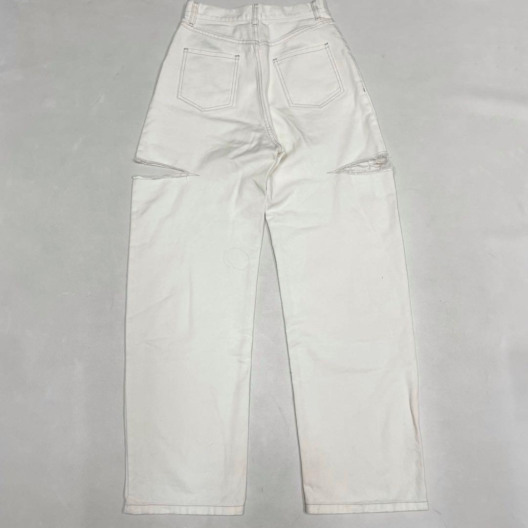 美品 Maison Margiela スラッシュデニム ホワイト 38サイズ